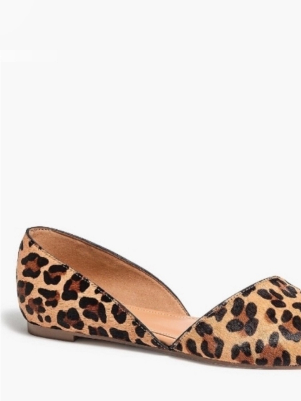 J. Crew Calf Hair D'Orsay Leopard Print Flat